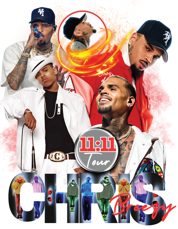 Chris Brown 11:11 Tour DTF Print