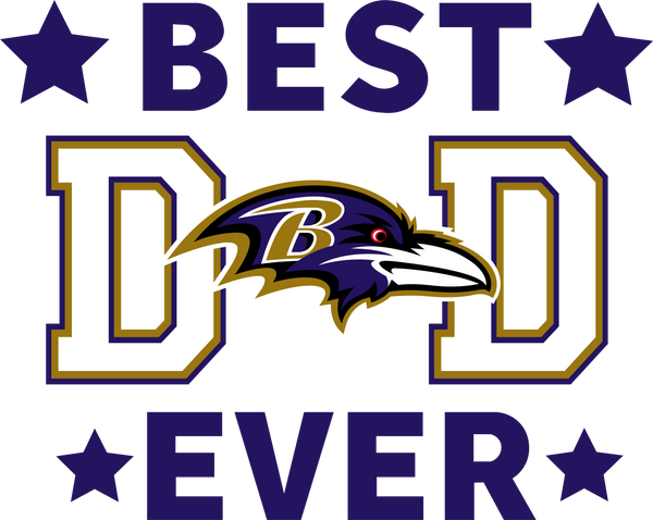 Baltimore Ravens Best Dad Ever DTF Print