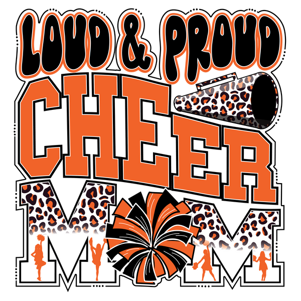 Orange Cheer Mom DTF Prints