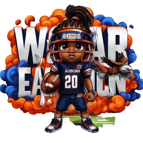 War Eagle Auburn Tiger DTF Print